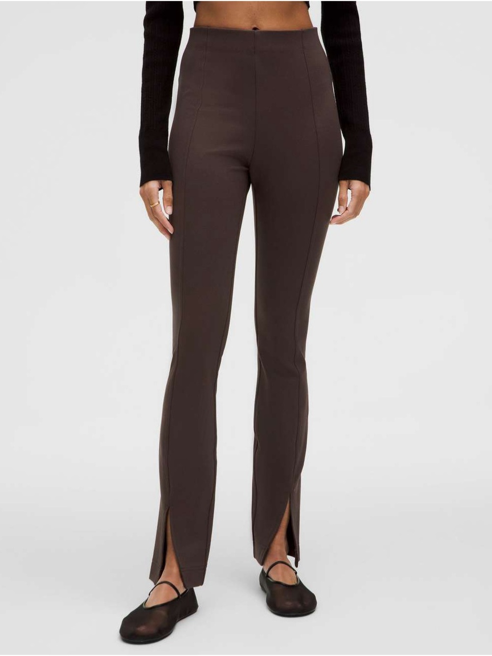 NWOT Lululemon Stretch Knit High-Rise Pull-On Pant Regular – Espresso – L